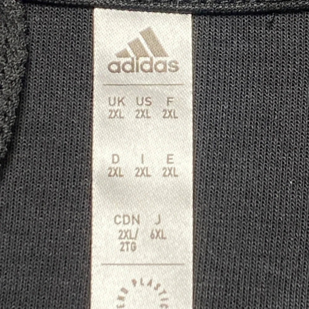 Adidas Mens 2XL Black Full Zip Track Jacket End Plastic Waste Sustainability